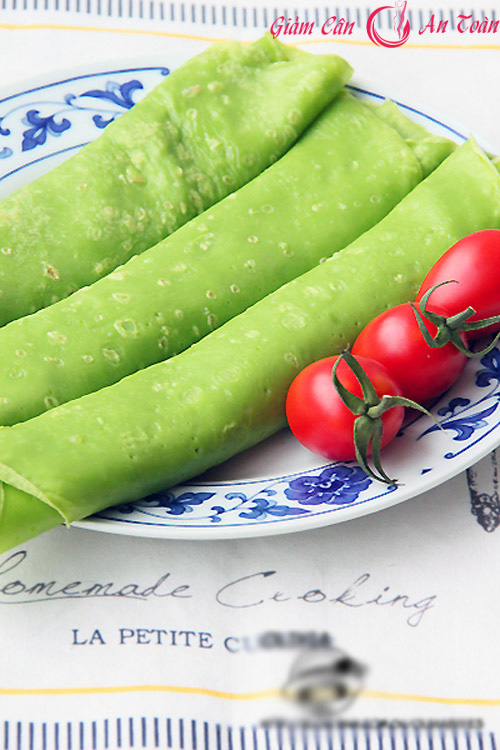 Giảm cân ngon miệng với Crepe rau cải xanh mướt hấp dẫn 2