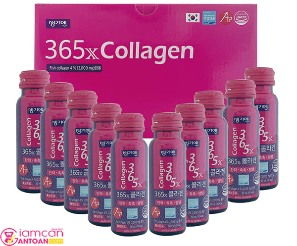 Nước uống đẹp da 365X Collagen giúp đẹp da tăng cường sức đề kháng