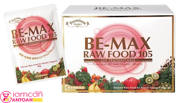 Be-max Raw Food với thành phần chiết xuất từ 105 loại rau củ quả tươi rất tốt cho hệ tiêu hóa