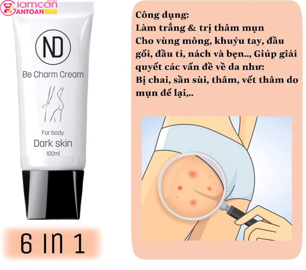 ND Be Charm Cream nâng đỡ cơ mông, chống chảy xệ.