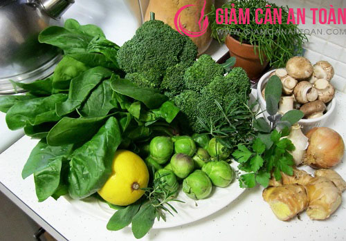 Sử dụng nhiều rau xanh cho thực đơn giảm béo