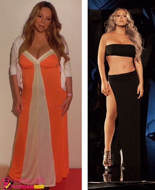 Mariah đã giảm được 15kg nhờ vào chế độ tập luyện và ăn uống