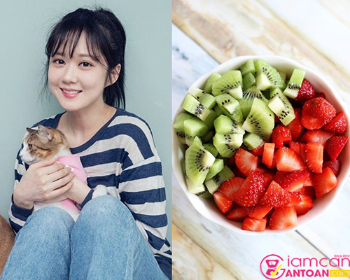 Jang Nara bổ sung thêm táo, kiwi, dâu tây và các loại hạt,… vào mỗi bữa ăn