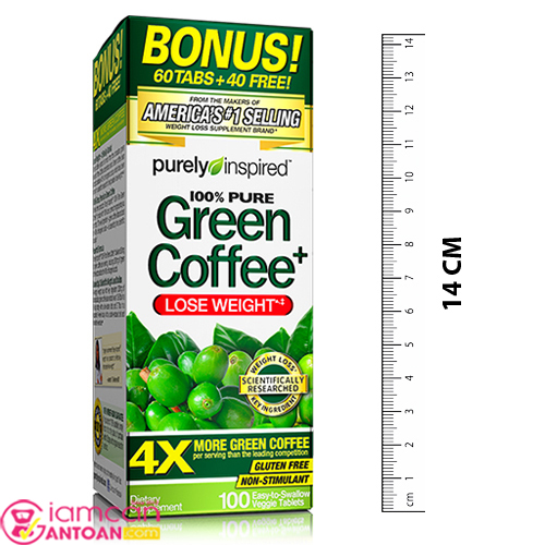 Viên Giảm Cân Chiết Xuất Hạt Cà Phê Xanh -100% Purely Inspired Green Coffee3
