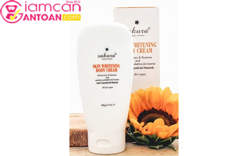 Kem dưỡng trắng da và trang điểm nhẹ toàn thân Sakura Skin Whitening BB Body Cream2