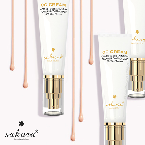 Kem Trang Điểm Chống Nắng Sakura CC Cream Tone Màu Fair4