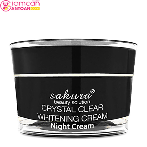 Kem Trị Nám Trắng Da Ban Đêm Sakura Crystal Clear Whitening Night Cream‎