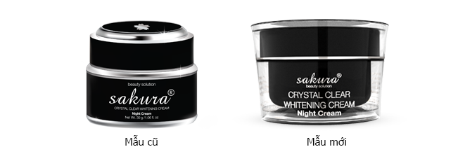 Kem Trị Nám Trắng Da Ban Đêm Sakura Crystal Clear Whitening Night Cream4