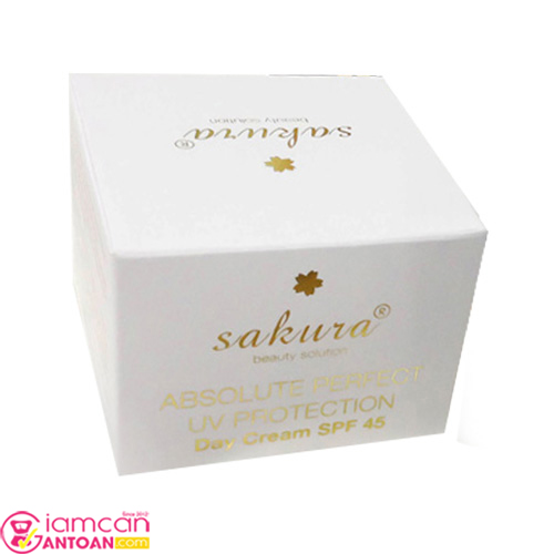 Kem Trị Nám Trắng Da Ban Ngày Sakura Absolute Perfect UV Protection Day Cream SPF 45.