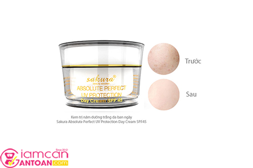 Kem Trị Nám Trắng Da Ban Ngày Sakura Absolute Perfect UV Protection Day Cream SPF 45.4