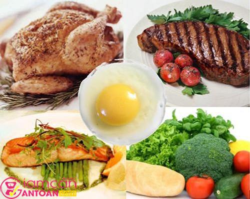 Nhóm thực phẩm giàu protein chứa ít calories phù hợp với quá trình ăn kiêng giảm cân