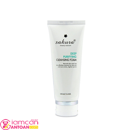Sữa Rửa Mặt Dành Cho Da Nhờn Mụn Sakura Deep Purifying Cleansing Foam2