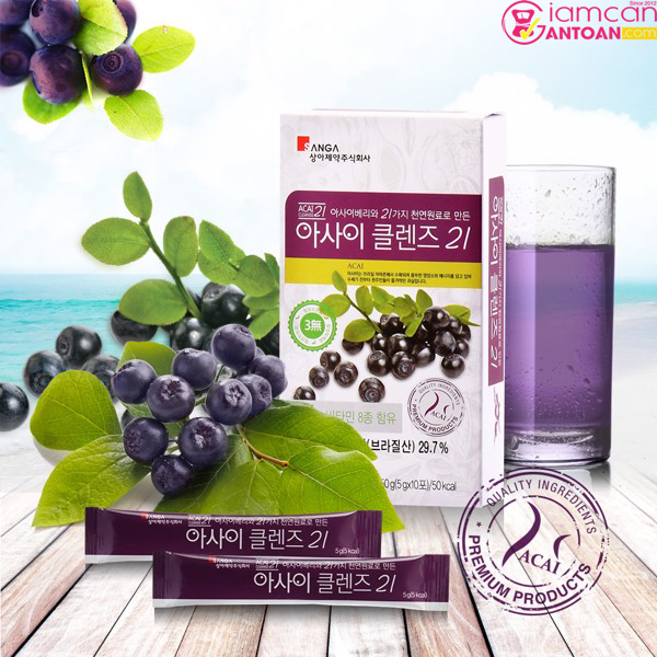 Nước ép Acai Berry Detox SangA được chiết xuất từ trái cây thiên nhiên