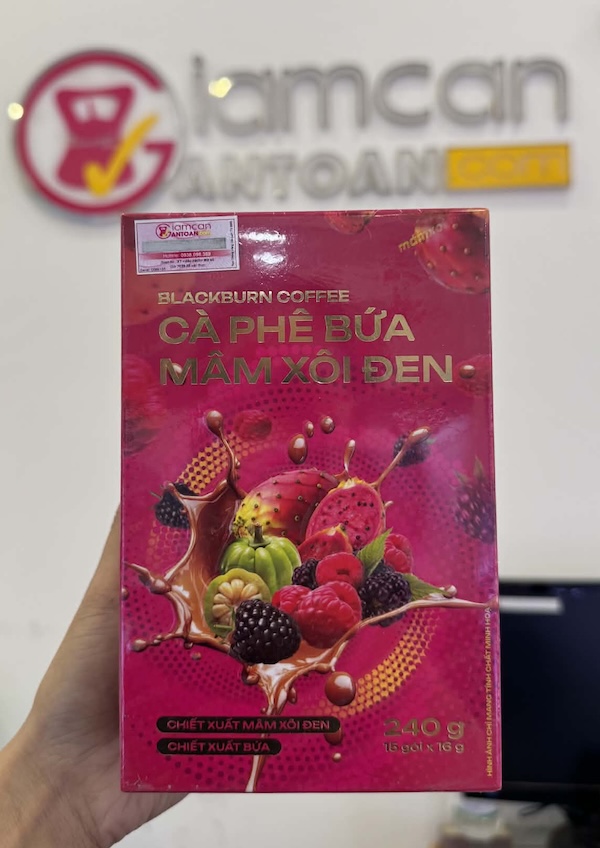 Cà phê giảm cân bứa & mâm xôi đen blackburn coffee chính hãng