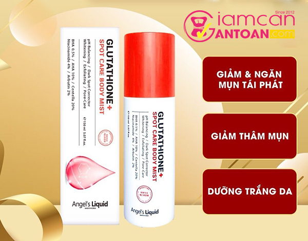Xt Ci Thin Mn Lng Angels Liquid Glutathione+ Centella Calming Body Mist  Gi Bao Nhiu Nn Mua  u?