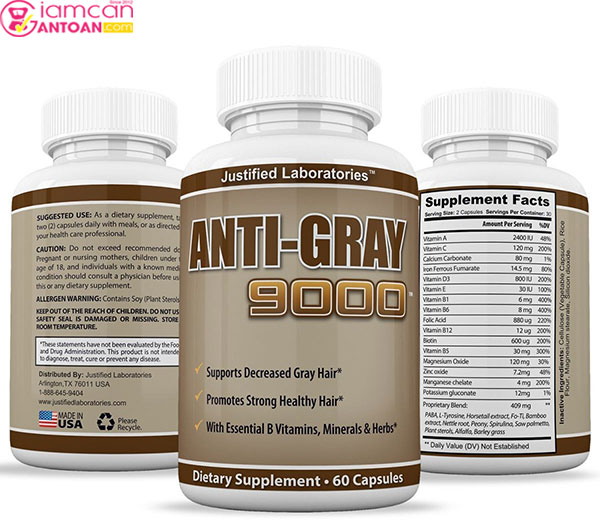 Anti Gray 7050 với khả năng cung cấp dưỡng chất cho tóc vì được chiết xuất từ các thành phần từ thiên nhiên