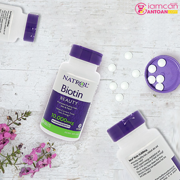 Biotin 10.000mg Mỹ có tác dụng tích cực với hệ thần kinh và tiêu hóa.