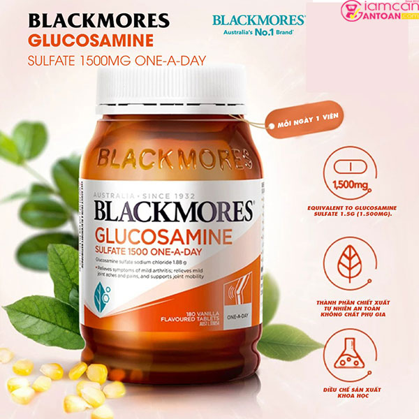 Blackmores Glucosamine Sulfate 1500 chứa nhiều thành phần rất tốt cho sức khỏe