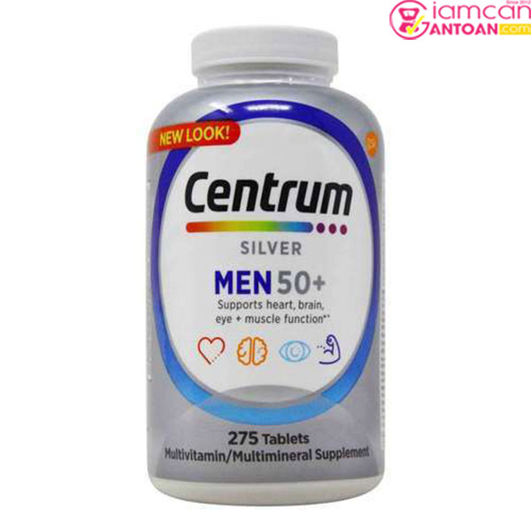 Centrum Silver Men 50+ bổ sung các loại vitamin và khoáng chất tất yếu