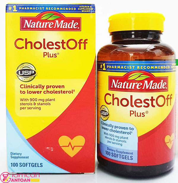 Cholesterol Nature Made Cholest Off Plus giúp giảm nguy cơ đau tim và bệnh tim mạch