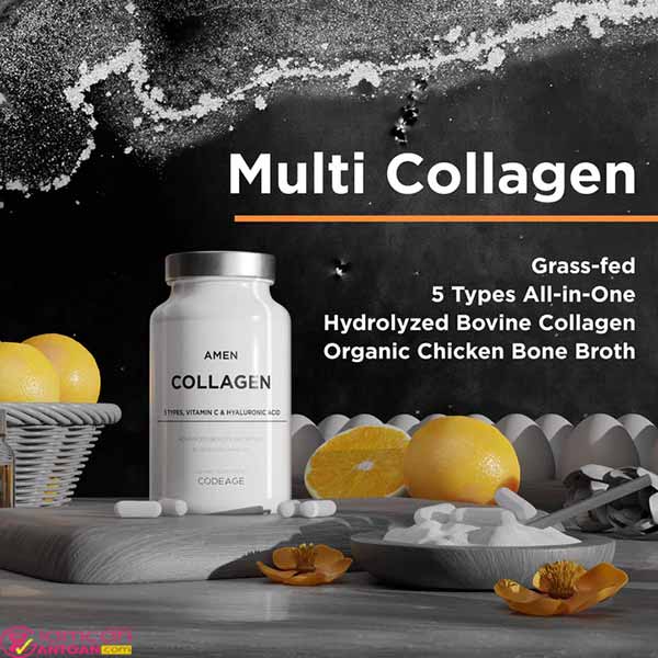 CodeAge Amen Collagen + Vitamin C & Hyaluronic Acid chống lão hóa toàn diện.