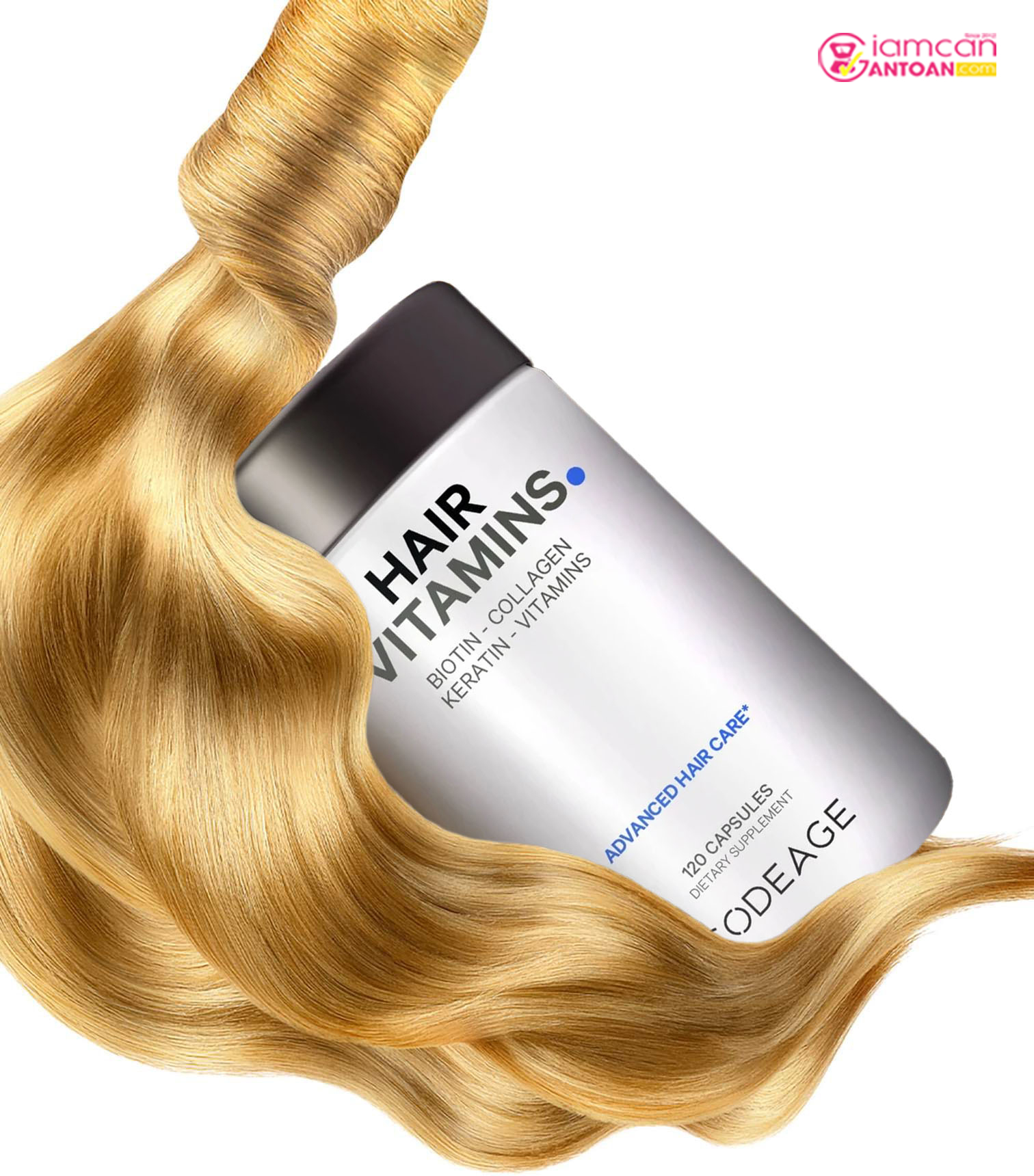 Viên CodeAge Tóc Hair Vitamins phòng ngừa hư tổn hoặc lão hóa sớm.