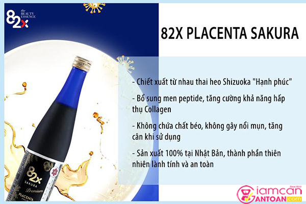 Placenta 82x Sakura chiết xuất từ nhiều dược liệu quý hiếm