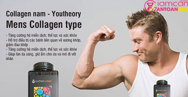 Collagen Youtheory Men's Type 1, 2 & 3 là sản phẩm hỗ trợ cung cấp hàm lượng collagen thiết yếu