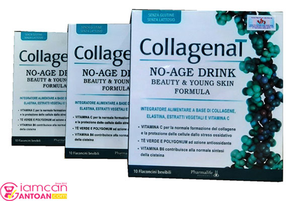 Collagenat No-Age Pharmalife tăng sự căng bóng, đều màu của làn da.