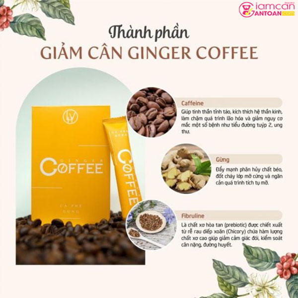 Ginger Coffee thải độc tố, thanh lọc cơ thể, chống oxy hóa