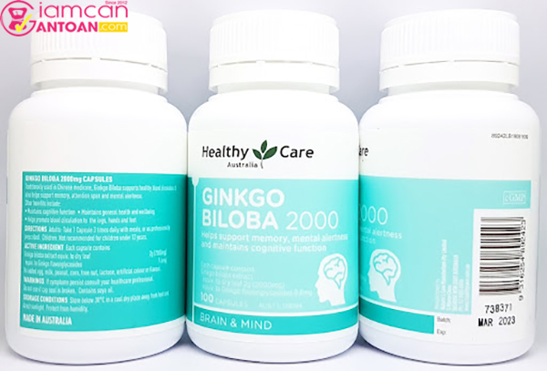 Healthy Care Ginkgo Biloba giúp duy trì và nuôi dưỡng bộ não hoạt động tốt