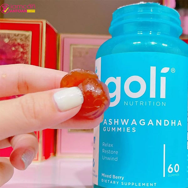 Kẹo Dẻo nhân sâm Goli Ashwagandha giúp giảm nguy cơ trằn trọc khó ngủ do stress