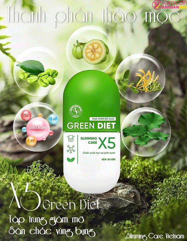 Green Diet Slimming Care X5 làm giảm lượng thức ăn dung nạp vào cơ thể.