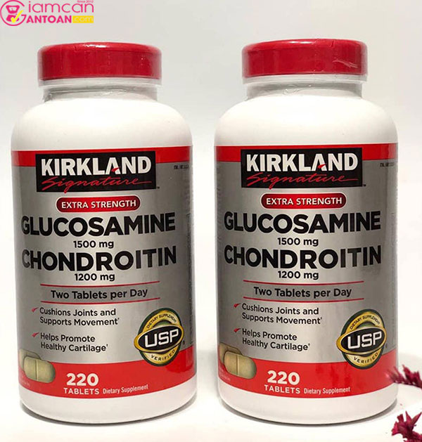 Kirkland Glucosamine 1500mg & Chondroitin giúp phòng ngừa và làm giảm quá trình thoái hoá khớp.