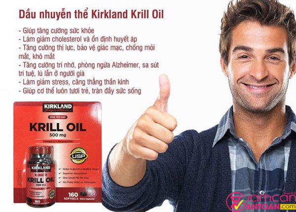 Krill Oil 500mg tăng cường thị lực, bảo vệ giác mạc, chống mỏi mắt, khô mắt