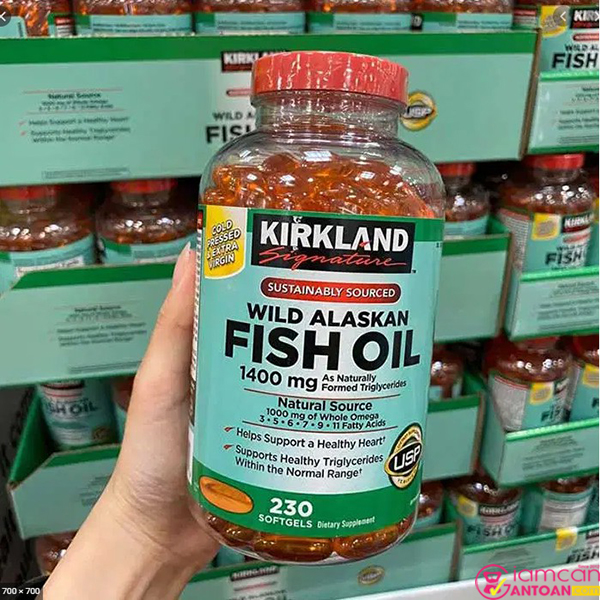 Kirkland Wild Alaskan Fish Oil 1400mg của Mỹ là sản phẩm của hãng dược phẩm Kirkland uy tín hàng đầu tại Mỹ