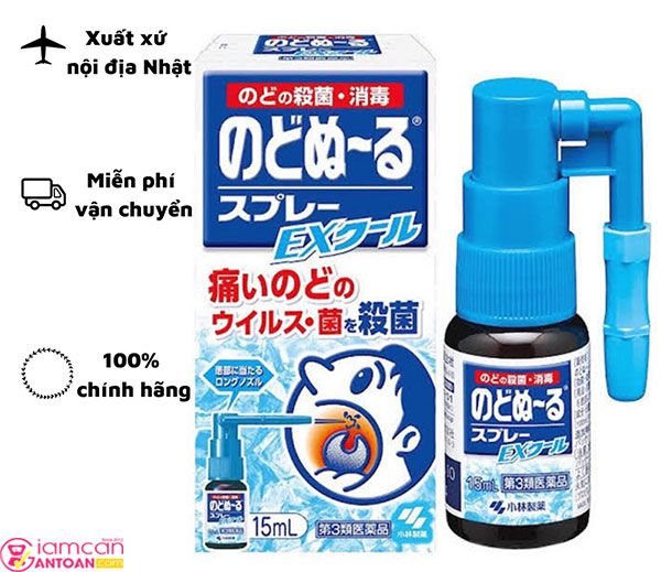 Xịt Họng Kobayashi giảm một số triệu chứng của cảm cúm, cảm lạnh như sổ mũi, khó thở