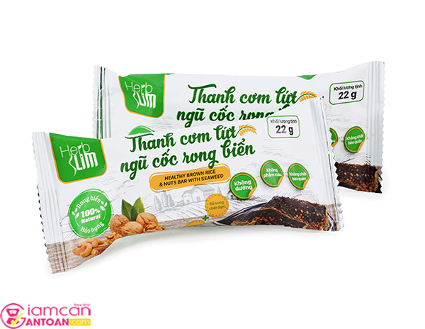 Thanh cơm lứt ngũ cốc Herbslim được chiết xuất từ gạo lức tinh khiết