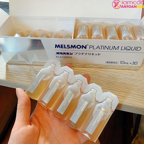 Melsmon Platinum Liquid Placenta tăng cường lưu thông tuần hoàn máu, giảm cholesterol, chống rụng tóc.
