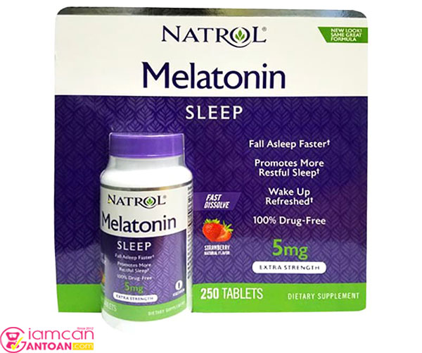 Natrol Melatonin Sleep 5mg nâng cao chất lượng giấc ngủ, hạn chế trình trạng mệt mỏi