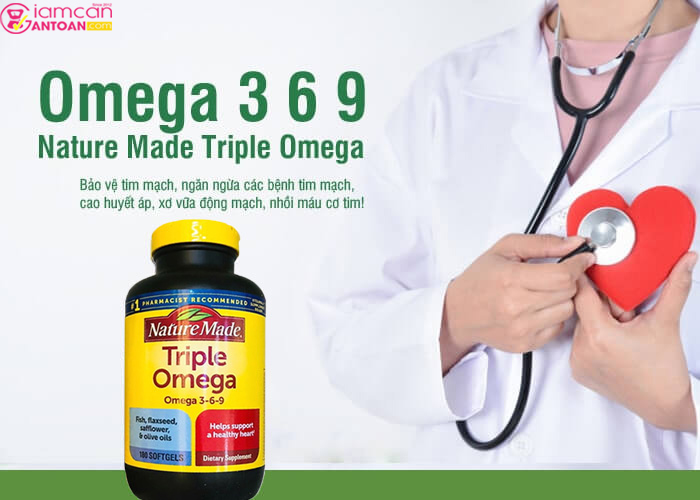 Viên Nature Made Triple Omega 3-6-9 bổ sung nguồn acid béo tốt cho sức khỏe