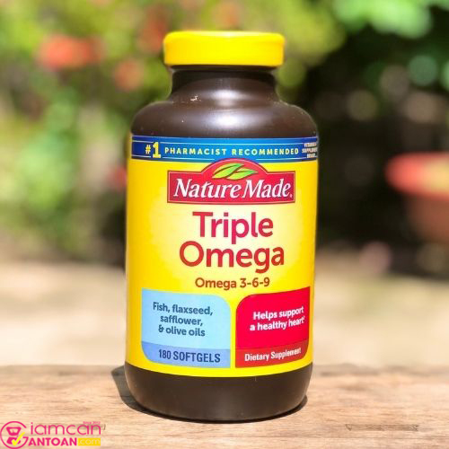 Viên Nature Made Triple Omega 3-6-9 chống viêm da, viêm khớp, viêm đường hô hấp