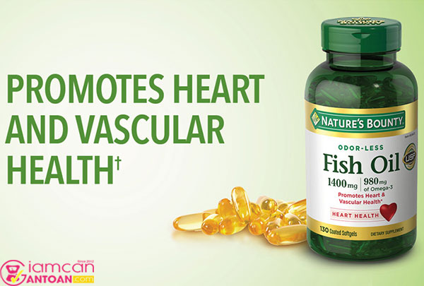 Nature's Bounty Fish Oil ngăn ngừa các bệnh tim mạch và cao huyết áp.