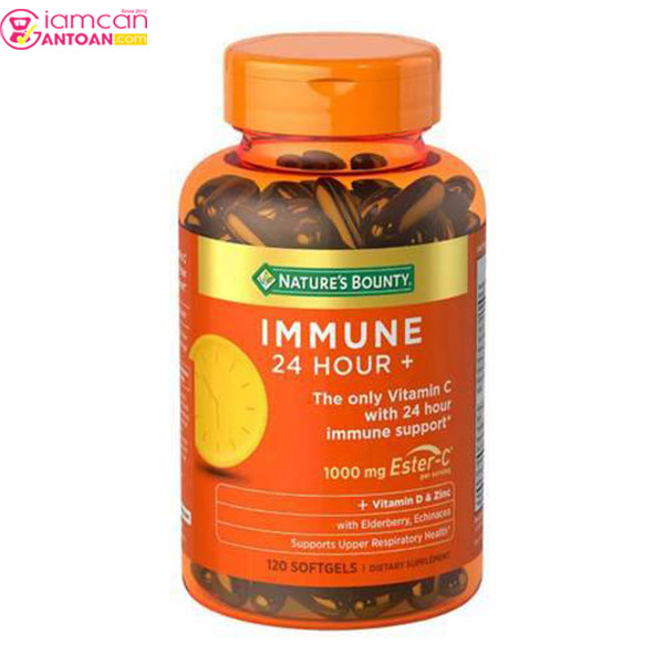 Immune 24 Hour+ tăng cường khỏe đường hô hấp, thân thiện với dạ dày, hỗ trợ miễn dịch.