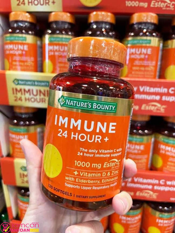 Immune 24 Hour+ giúp Vitamin C được đưa vào cơ thể nhanh chóng và duy trì hoạt động trong 24 giờ.