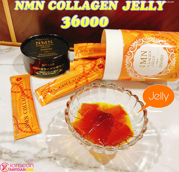Thạch NMN Collagen Jelly 36000 tăng độ đàn hồi, căng mướt cho da