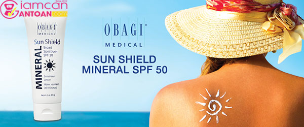 Obagi Sun Shield Mineral giúp chống nắng da hiệu quả trước những tác động của tia UVA/UVB