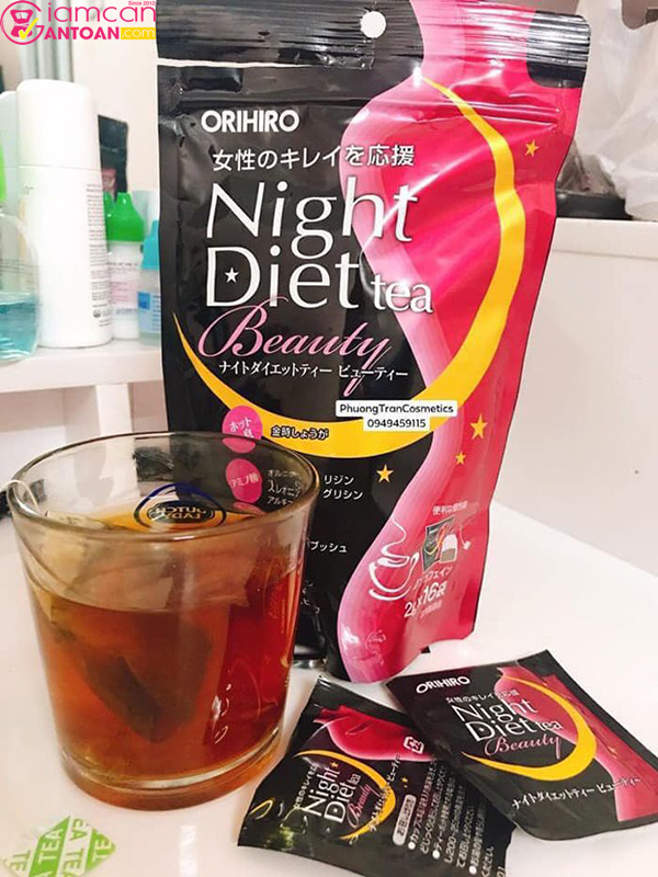 Trà Giảm Cân Ban Đêm Orihiro Night Diet Tea Beauty vừa giảm cân, vừa làm đẹp da