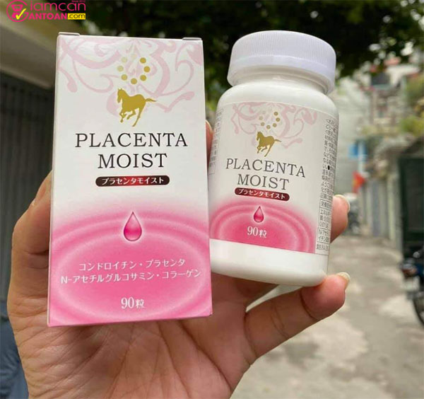 Placenta Moist Nhật Bản dưỡng trắng da và da săn chắc từ bên trong, da căng bóng hồng hào