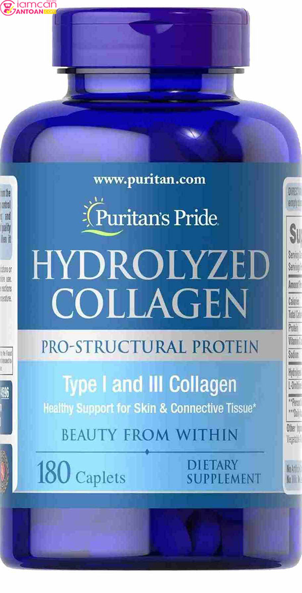 Hydrolyzed Collagen bổ sung collagen thiếu hụt, giúp làn da trở nên căng mịn và tươi sáng hơn.